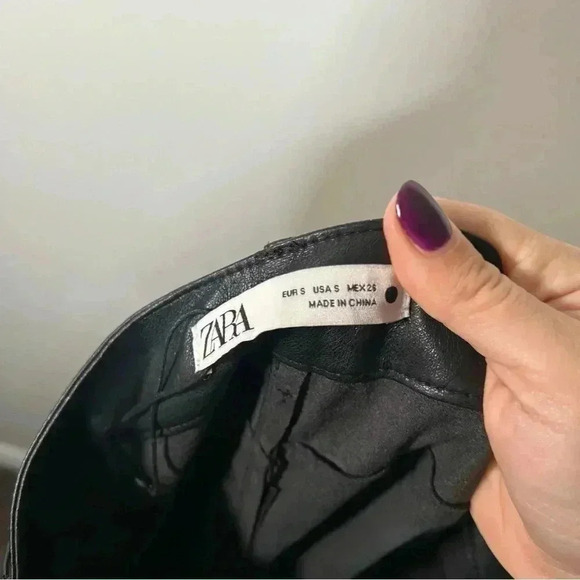 Zara faux leather pants S - Picture 9 of 10